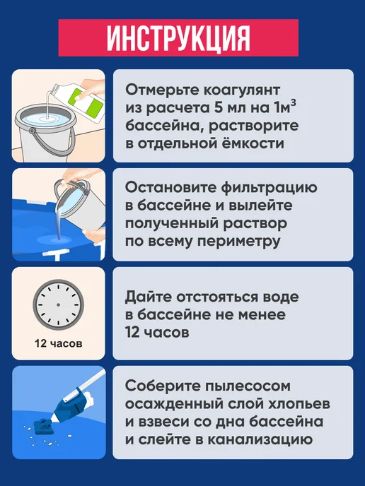 Nadzor Коагулянт жидкий очиститель воды для бассейна, вариант, фото 3