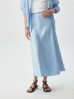 Юбка макси из гладкого сатина на резинке SELA 414615366 купить за 1 498 ₽ в интернет‑магазине Wildberries