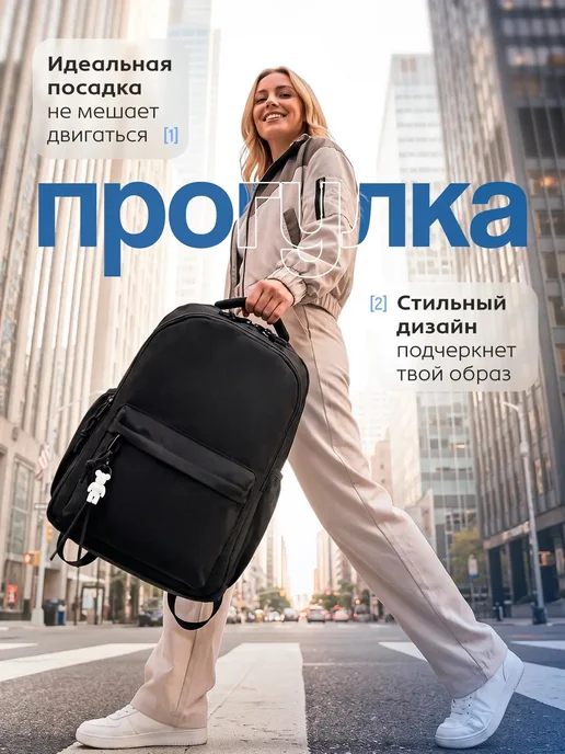 Brand Bag Рюкзак женски черный, черный, фото 2