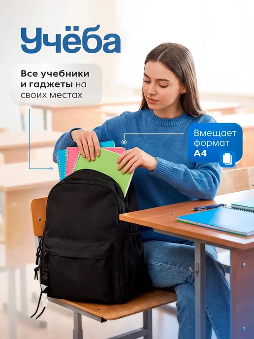 Brand Bag Рюкзак женски черный, черный, фото 4