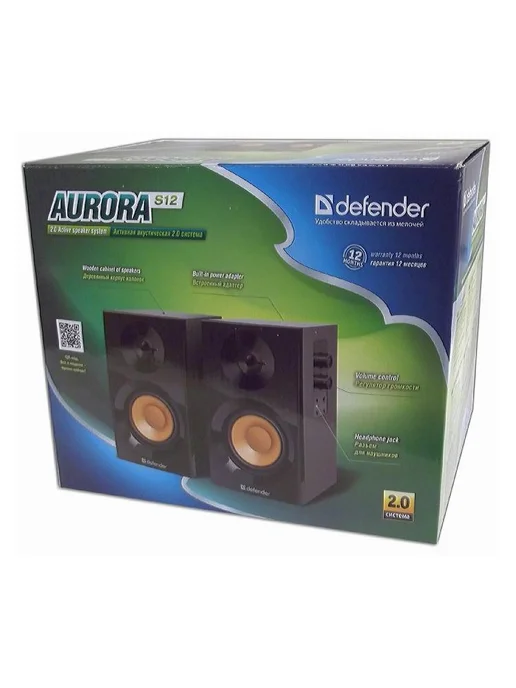 DEFENDER Колонки Aurora S12 компьютерные, черный, черный, фото 2