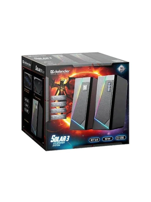 DEFENDER Колонки Solar 3 компьютерные, черный, черный, фото 3