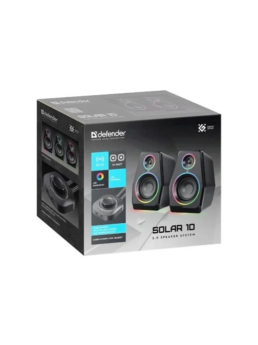 DEFENDER Колонки Solar 10 компьютерные, черный, черный, фото 4