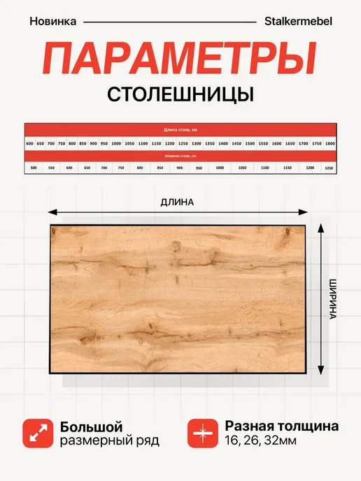 Stalkermebel Столешница для компьютерного стола, 950x750x16 мм, черный, фото 2