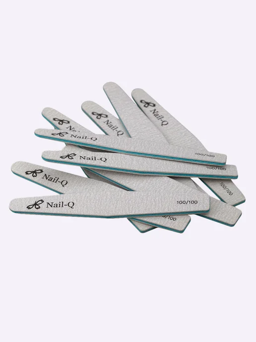 Nail-Q Пилки для ногтей зебра ромб 100 100, 10 шт, 10 шт, фото 2