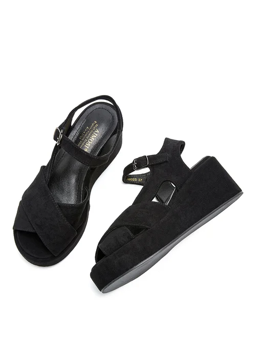Varibel босоножки женские на платформе, черный, фото 4