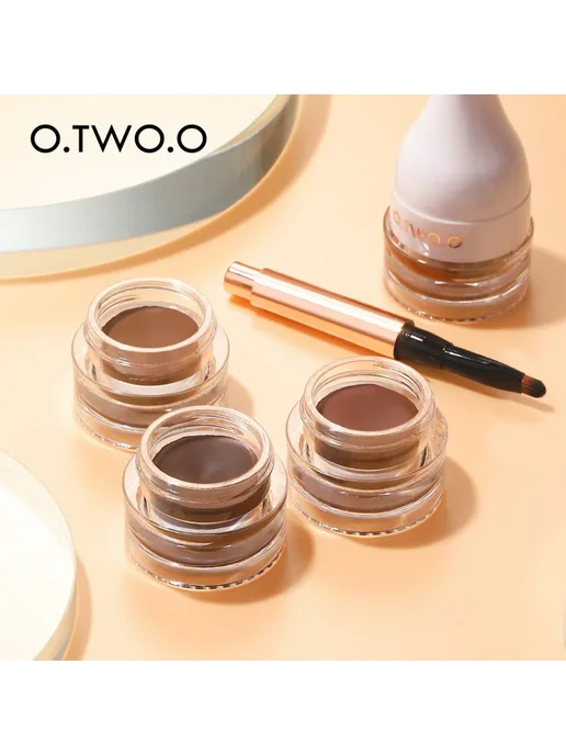 O.TWO.O Гель-краска для бровей, фиксирующий оттеночный, коричневый, фото 8