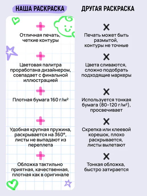 HuggyFun Комплект раскрасок 2 в 1 Принцессы, Истории любви, 2 шт, фото 4