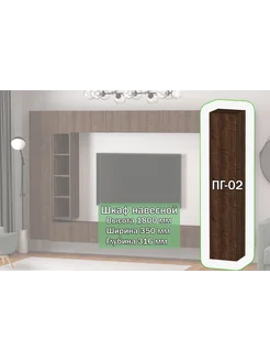 Furnistyle Полка навесная "Студио" ПГ-02 Дуб экспрессив