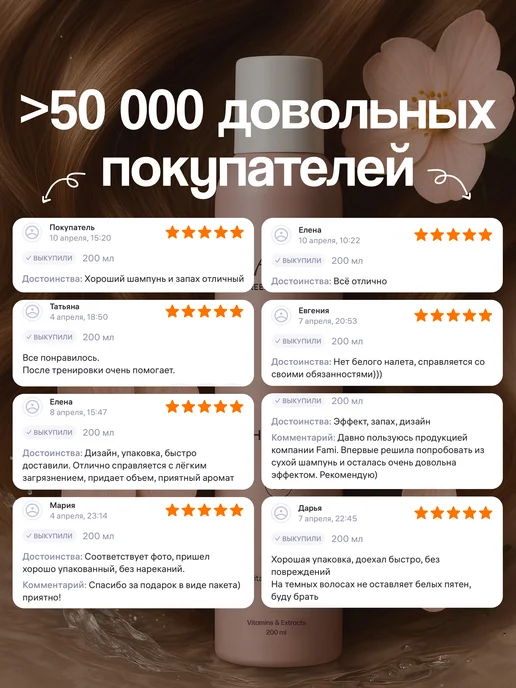 FAMI Сухой шампунь для волос набор 2 штуки, вариант, фото 7