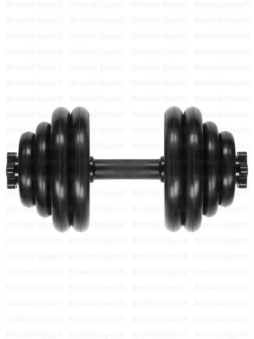MB Barbell Гантели разборные обрезиненные 1 по 26,5 кг D31mm, 29 кг, фото 3