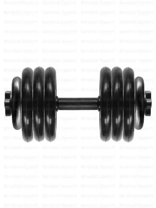 MB Barbell Гантели разборные обрезиненные 1 по 26,5 кг D31mm, 36,5 кг, фото 3