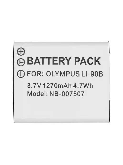 BeCharge Аккумулятор LI-90B для камеры Olympus 1270mAh, 1270 мАч, фото 4