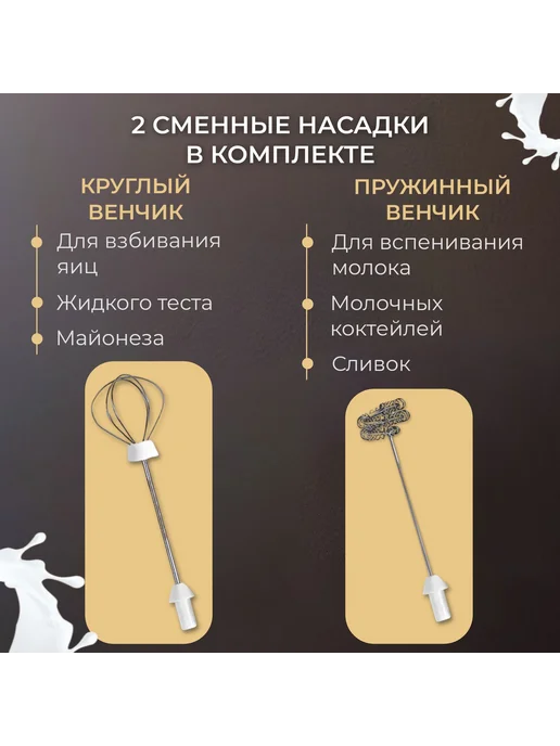 Вспениватель молока для капучино белый серебристый, белый, фото 5