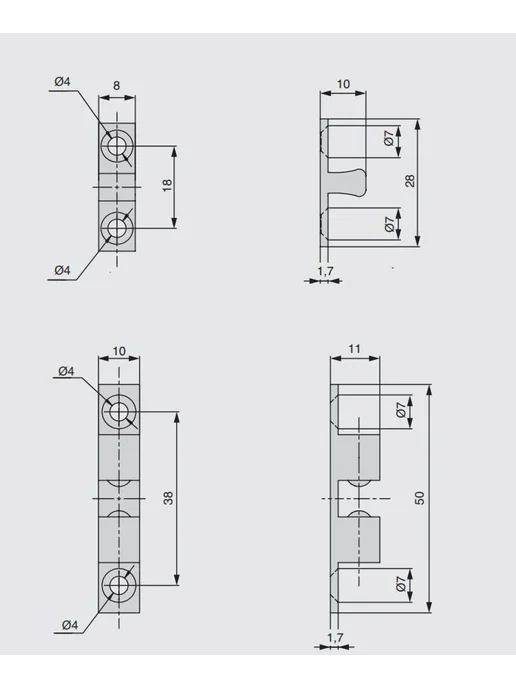 Защелка дверная 4шт Никель, 4 шт, фото 7