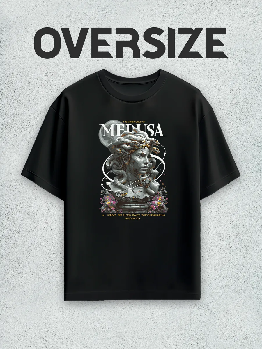 Футболка оверсайз с принтом статуя streetwear