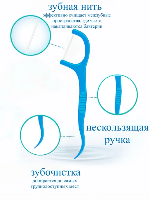 Зубочистки с ниткой, вариант, фото 3