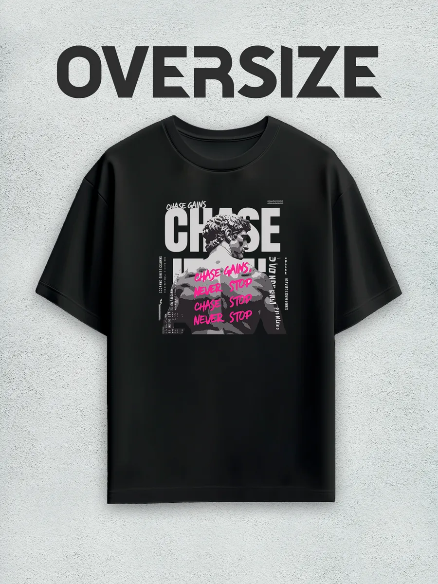 Футболка оверсайз с принтом статуя streetwear