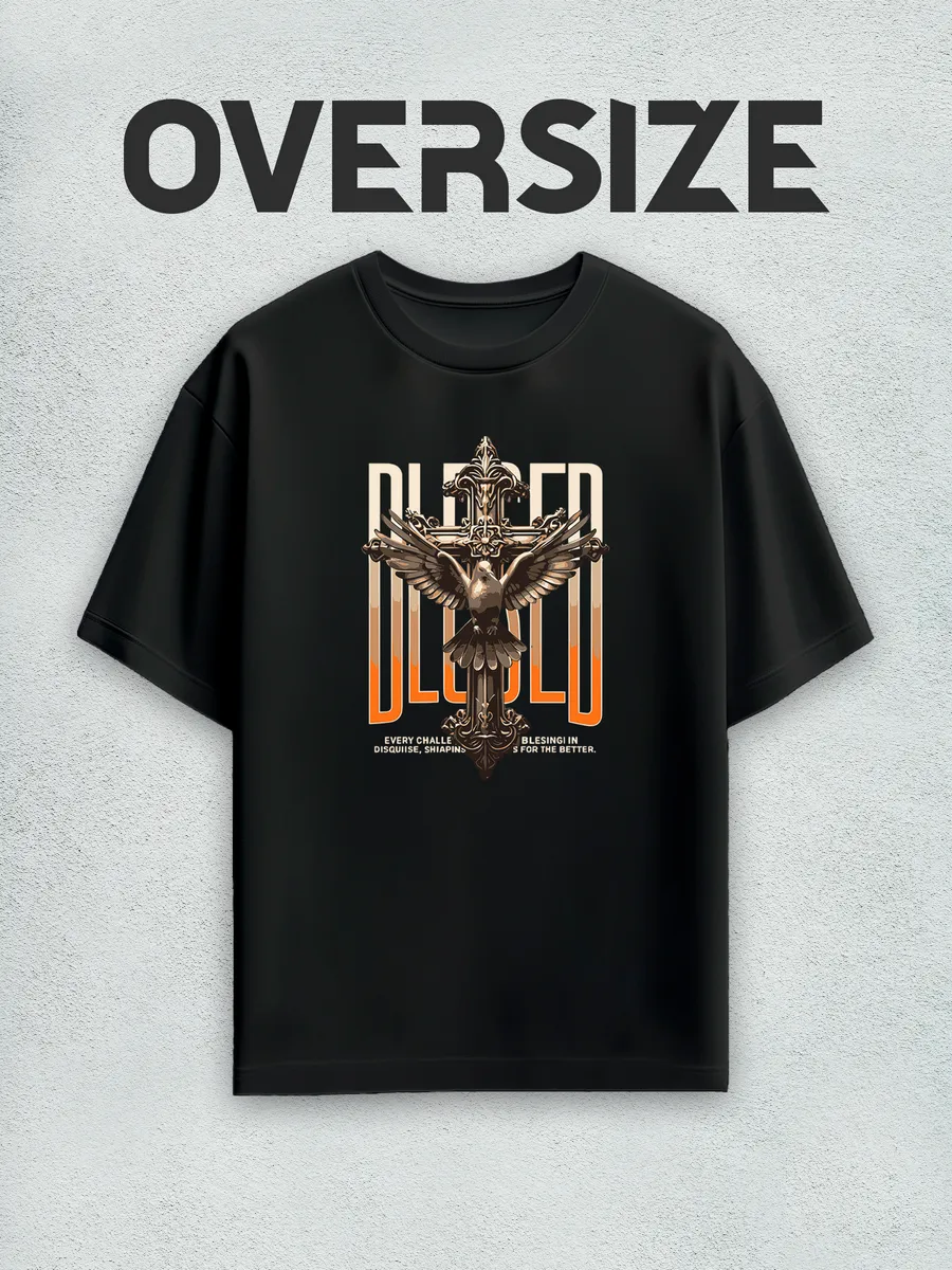 Футболка оверсайз с принтом статуя streetwear