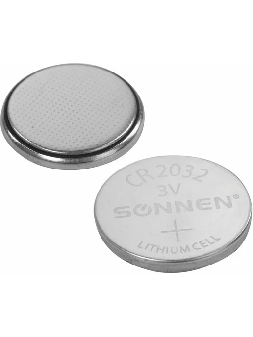 SONNEN Батарейки таблетки дисковые литиевые набор 10 шт CR2032, 10 шт, фото 4