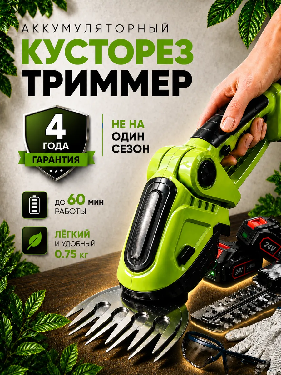 Кусторез аккумуляторный садовый