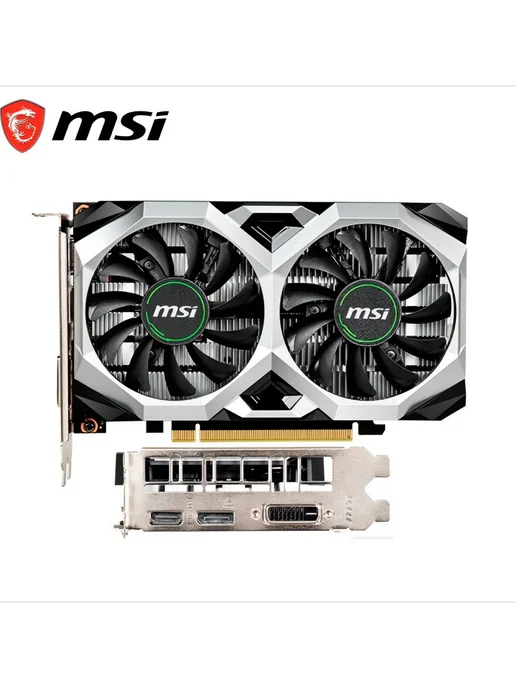 MSI Игровая Видеокарта GeForce GTX 1650 VENTUS XS OCV1, серый, фото 3