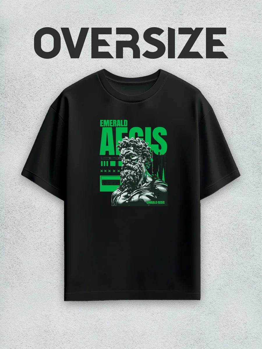 Футболка оверсайз с принтом статуя streetwear