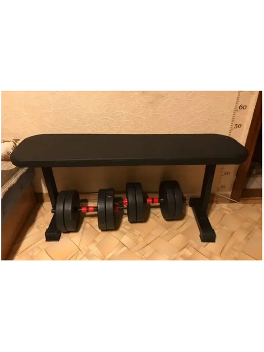 Sportlim Скамья атлетическая горизонтальная Rock, черный, фото 2