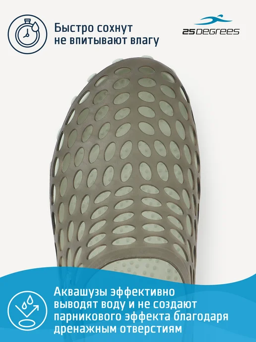 25DEGREES Аквасоки для моря коралловые тапочки пляжные, черный, фото 5