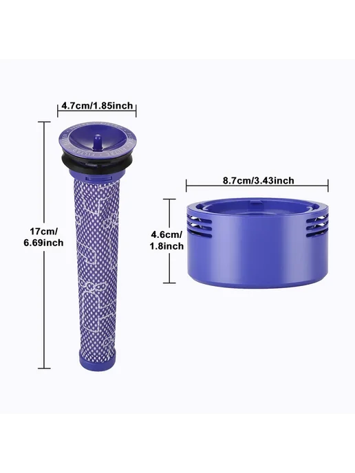 HOMEQUIP Фильтр для пылесоса Dyson V7, V8, SV10, SV11, 2 шт, фото 2