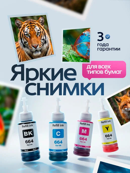 Epson Чернила краска для принтера 664 Черный цвет 2х100, черный, фото 2