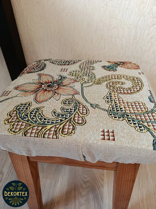 DEKORTEX Набор чехлов на табурет Гибискус (33х33 см) - 2шт, 33x33 см, 2 шт, фото 3