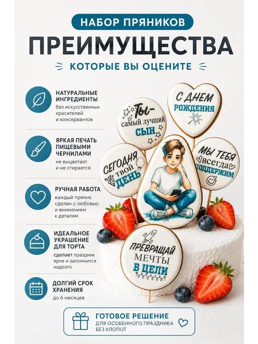 Hroom Room Пряники на торт для мальчика, вариант, фото 4
