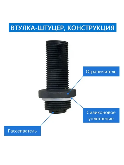 M1 Втулка штуцер установки подключения лейки душа, n.1, вариант, фото 4