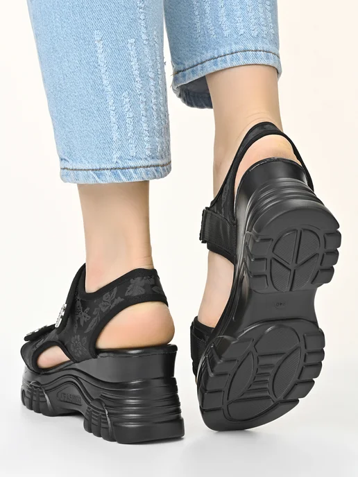 Shoes house Босоножки женские летние на платформе, черный, фото 6