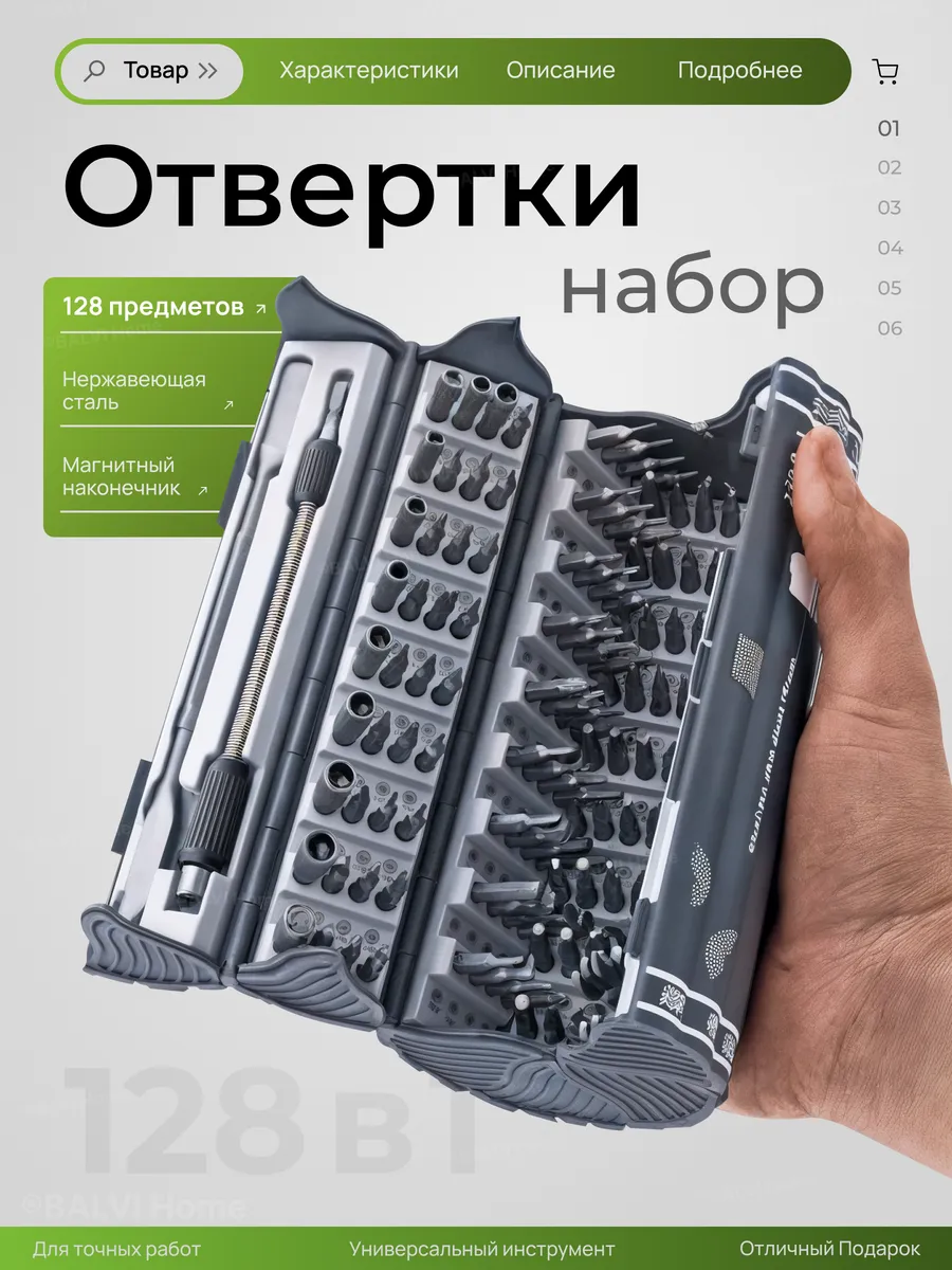 Набор отверток 128 в 1