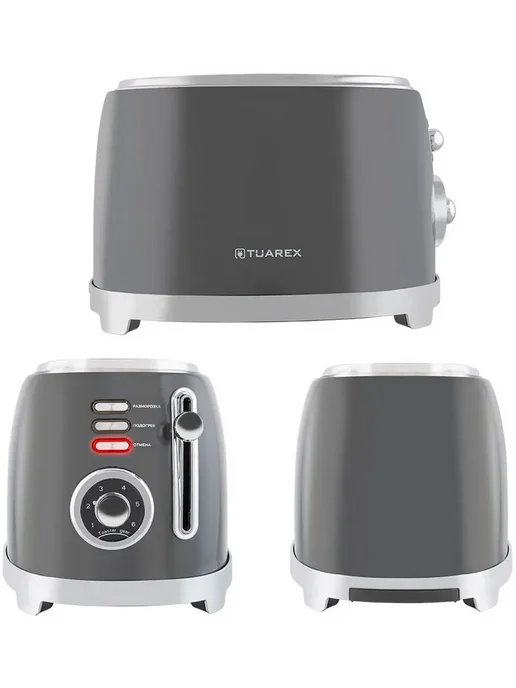 TUAREX Тостер TK-6007, графитовый, серый, фото 5