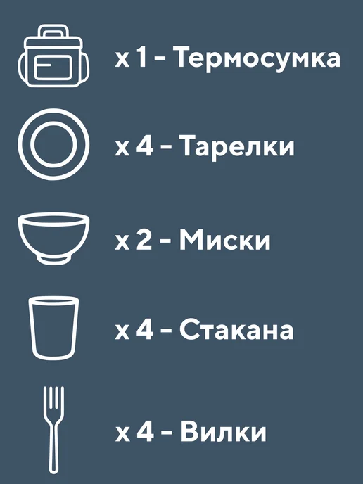 SKONDI Набор для пикника 15 предметов на 4 персоны, серый, фото 3