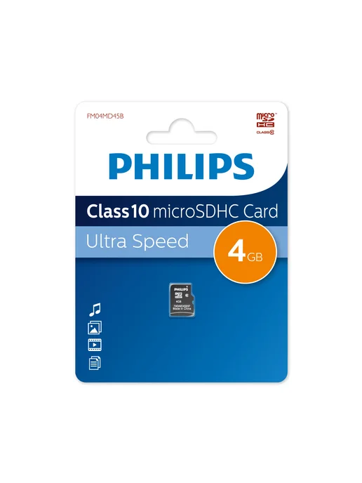 PHILIPS Карта памяти microSD 4 ГБ microSDHC, 4 ГБ, фото 2