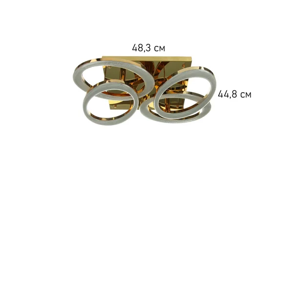 Люстра Laura 192Вт Led 3000-6000к золото Ø86см