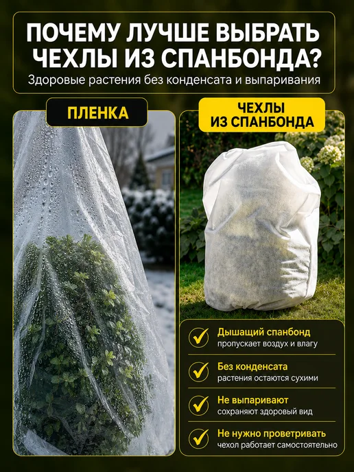 Prodax Укрывной материал для роз на зиму мешки для туй, белый, фото 7