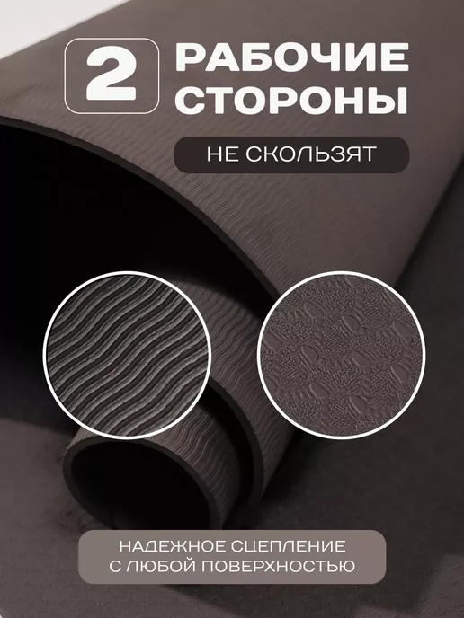 TIGER FiT Коврик для йоги, черный, фото 3