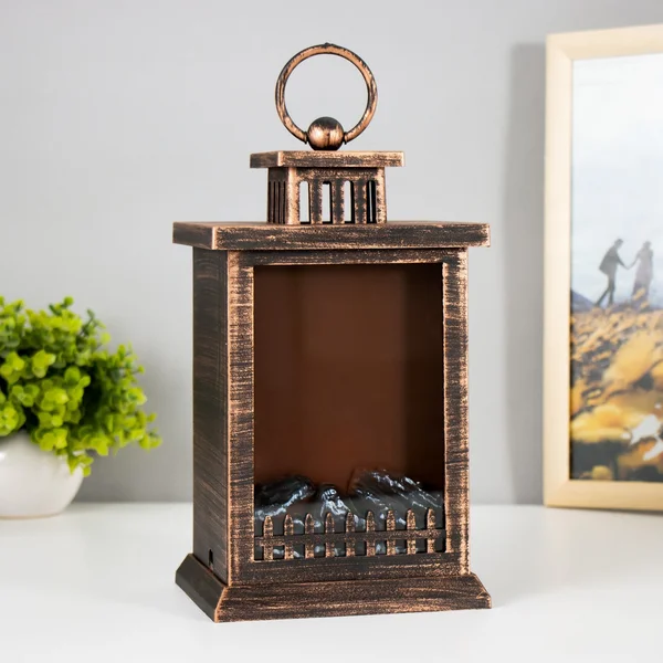 Ночник Камин Led, 3хАА, Usb, черный, 12х14,5х26,5см