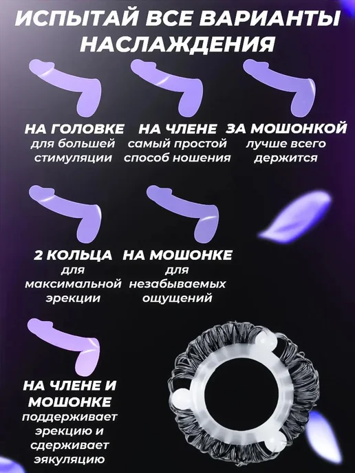 Эрекционное кольцо на член 18+, черный, фото 5