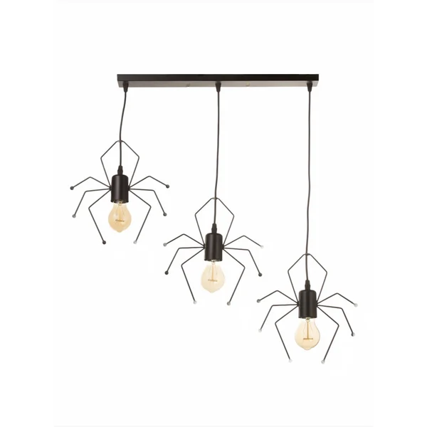 Светильник Spider 3х40Вт Е27 черный 52х18х8см