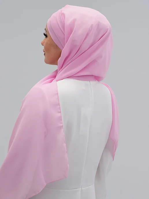 Tatarochka Мусульманский платок на голову, розовый, фото 8
