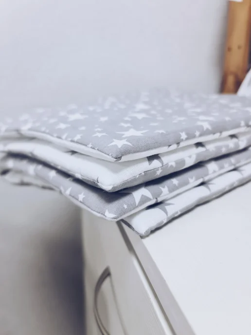 BABYTEX5 Одеяло для новорожденного 70*95 см серое со звездами, 70x95 см, фото 4
