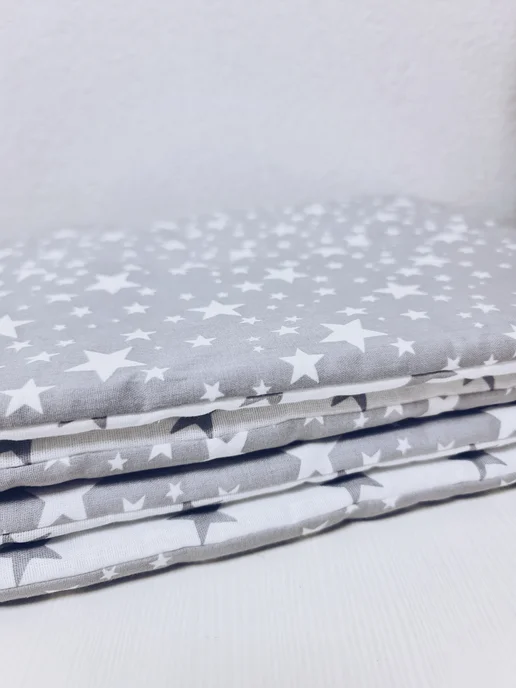 BABYTEX5 Одеяло для новорожденного 70*95 см серое со звездами, 70x95 см, фото 6