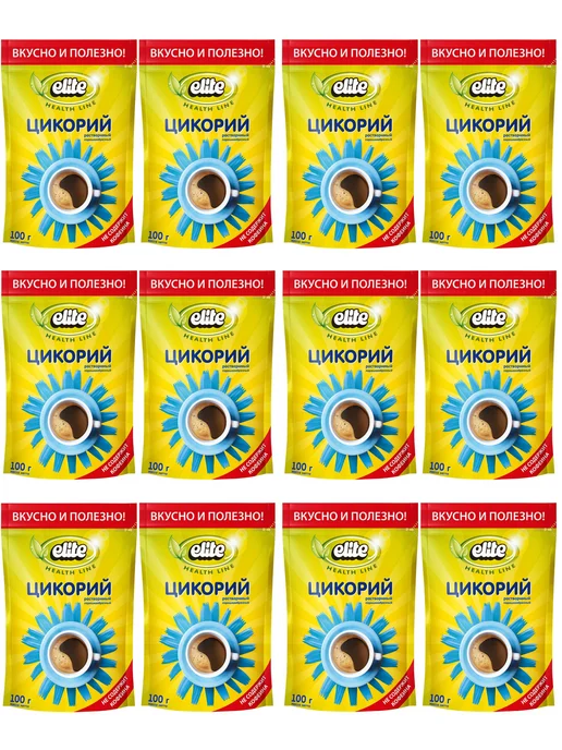 Elite Цикорий растворимый Health Line 100 г x 12 шт, 100 г, 12 шт, фото 8