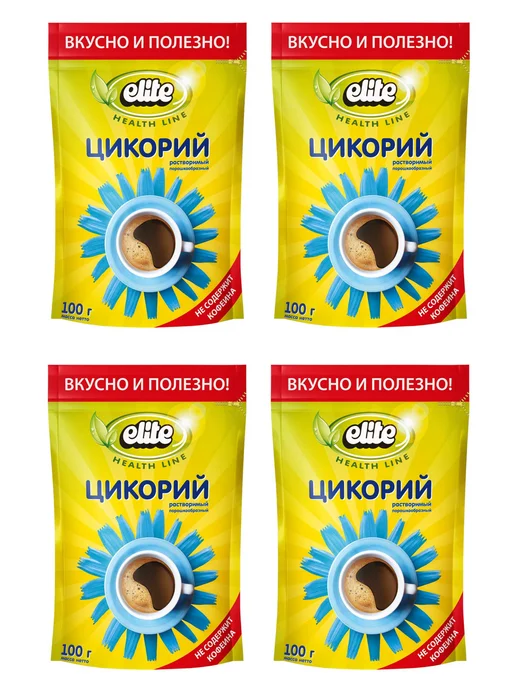 Elite Цикорий растворимый Health Line 100 г x 12 шт, 100 г, 4 шт, фото 7